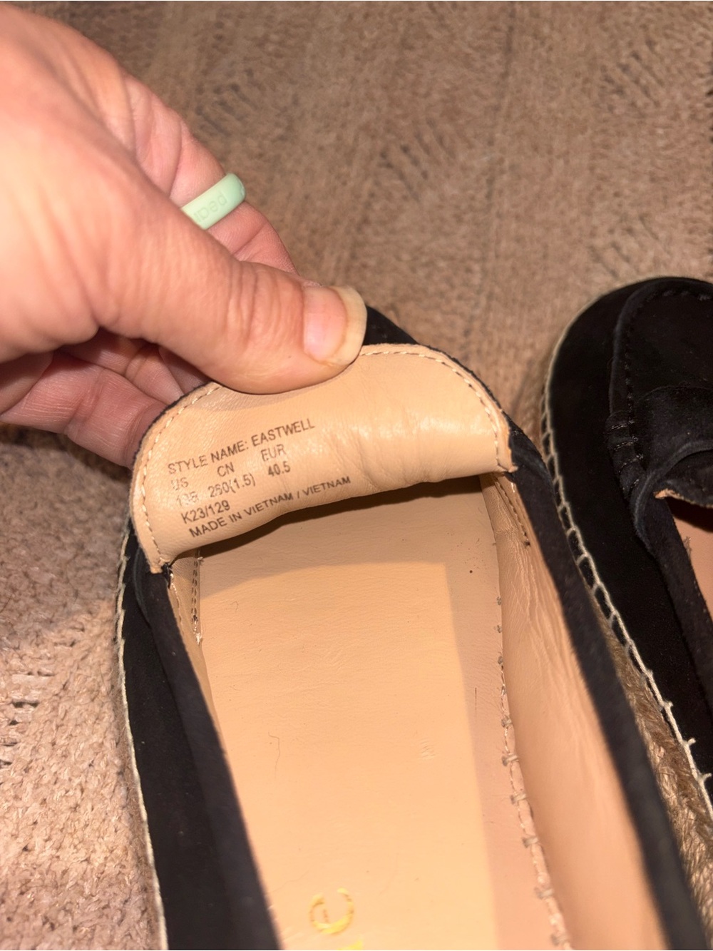 NWT Kate Spade Eastwell Black Suede Espadrille Loafers Women’s 10 - Picture 5 of 10